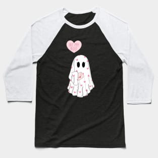 My Boo Valentine Cute Pink Heart Ghost Valentine Baseball T-Shirt